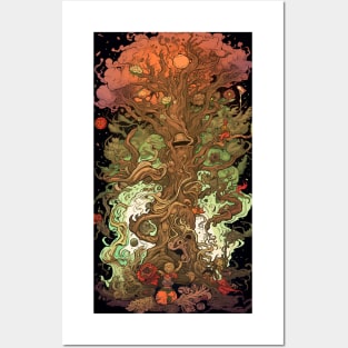 Psychedelic tree of life Posters and Art